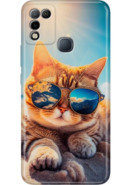 Infinix Hot 10 Play Kılıf Desenli Baskılı Esnek Silikon Kapak Cat