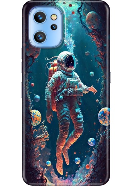 Reeder S19 Max Pro Kılıf Desenli Temalı Baskılı Silikon Kapak Astronot