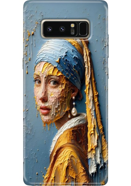 Samsung Galaxy Note 8 Kılıf Renkli Temalı Note8 Silikon Inciküpeli