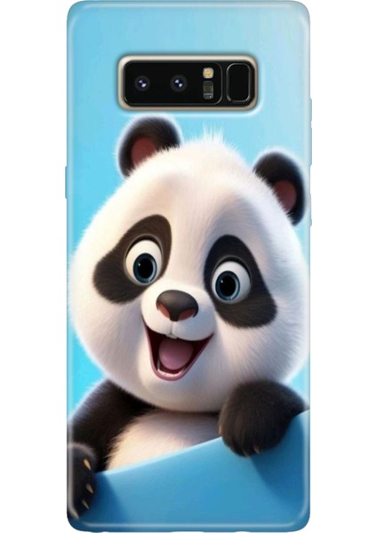 Samsung Galaxy Note 8 Kılıf Renkli Temalı Note8 Silikon Panda