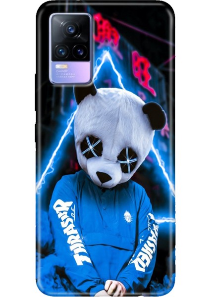 Vivo V21 Kılıf Resimli Desenli Silikon Esnek Uyumlu Kapak Cool Panda