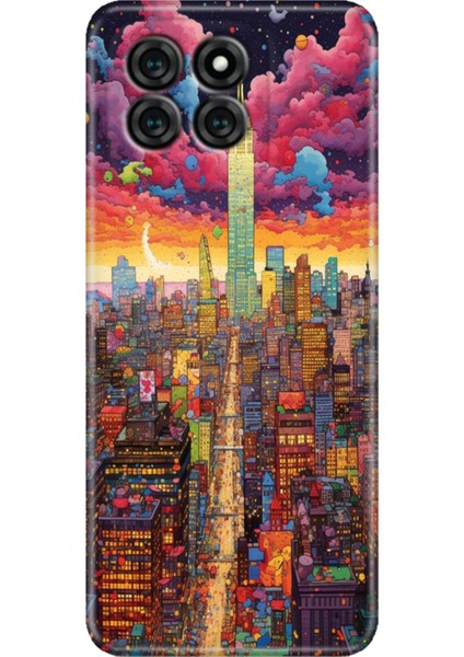 Reeder S71 Kılıf Desenli Kapak Renkli Tpu Uv Retro Newyork