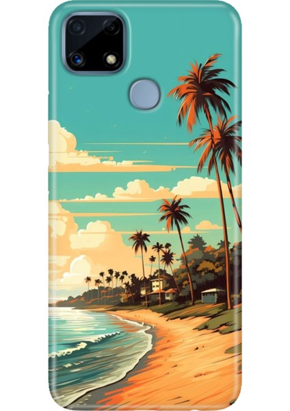 Realme C25 Kılıf Desenli Silikon Renkli Phone Case Malibu
