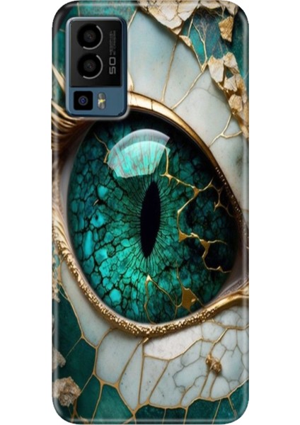 General Mobile Gm 23 Kılıf Desenli GM23 Silikon Case Uv Tanrıça Gözü