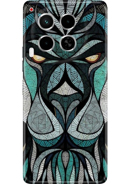 Tecno Camon 30 Kılıf (Cl6) Uyumlu Silikon Desenli Kapak Lion Mandala