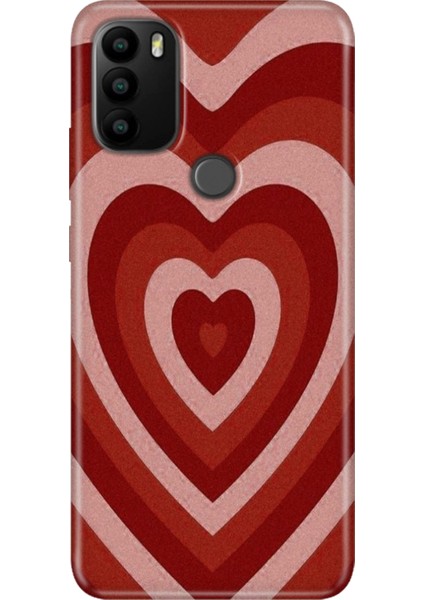 General Mobile Gm 21 Pro Kılıf Baskılı Esnek Silikon Kapak Mat Kalp