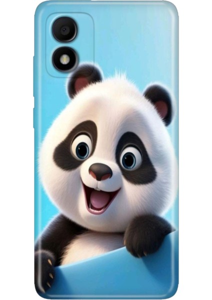 Tcl 303 Kılıf Silikon Renkli Phone Case Panda
