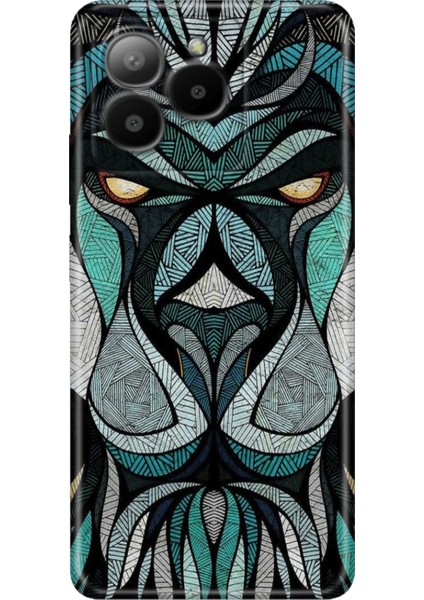 Omix X7 Kılıf Silikon Tasarım Stok Lion Mandala