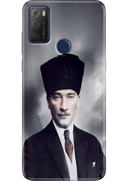 Tcl 20E Kılıf Desenli Silikon Kampanyalı Kapak Atatürk