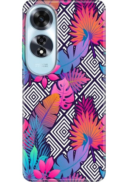 Oppo A60 Kılıf (CPH2631) Uyumlu Silikon Desenli Kalıplı Ermer Botanik