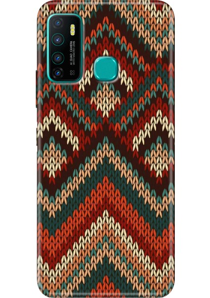 Infinix Hot 9 Kılıf Renkli Tpu Tam Uyum Silikon Zikzak