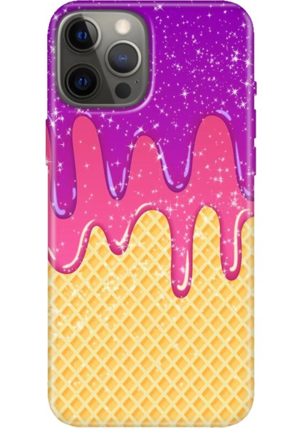 iPhone 12 Pro Max Kılıf Tasarım Baskılı Silikon Krema