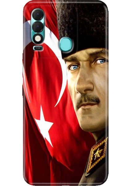 Tecno Spark 8t Kılıf Desenli Kapak Renkli Mustafa Kemal