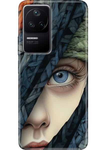 Xiaomi Poco F4 Kılıf Desenli Kapak Renkli Ermer Siluet