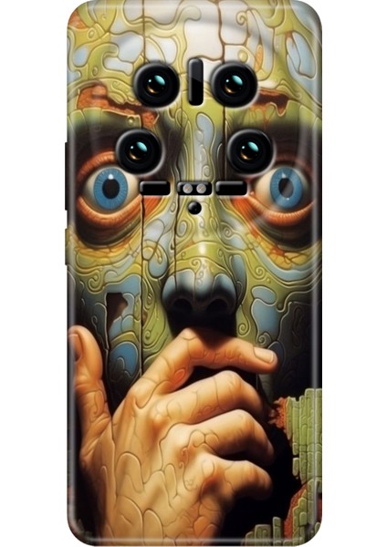 Xiaomi Mi 14 Ultra Kılıf Renkli Rubber Desen Silikon Iluzyon