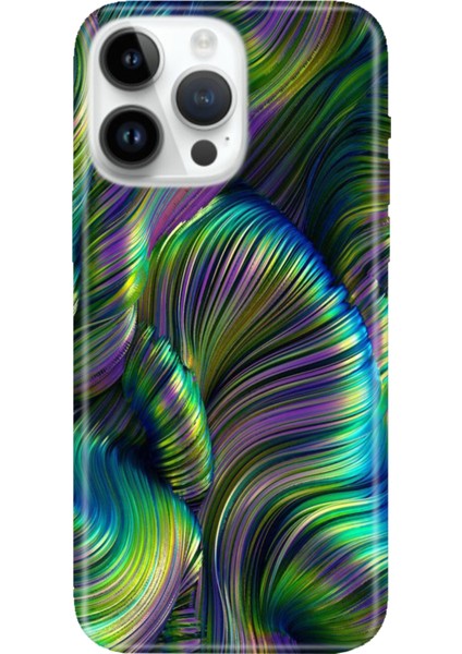 iPhone 16 Pro Max Kılıf Silikon Desenli Baskılı Cover Holographic