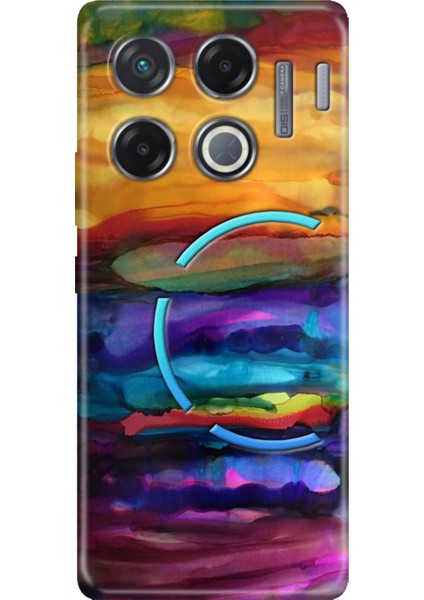 Infinix Gt 20 Pro Kılıf Renkli Esnek Silikon Sulu Boya