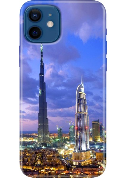 Apple iPhone 12 Kılıf Renkli Baskılı Silikon Dubai
