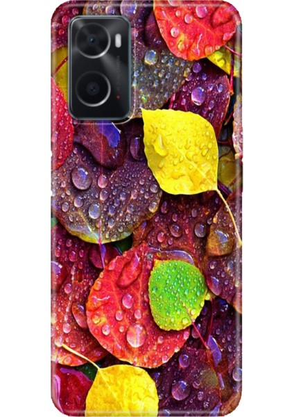 Oppo A76 Kılıf Silikon Tasarım Stok Sonbahar