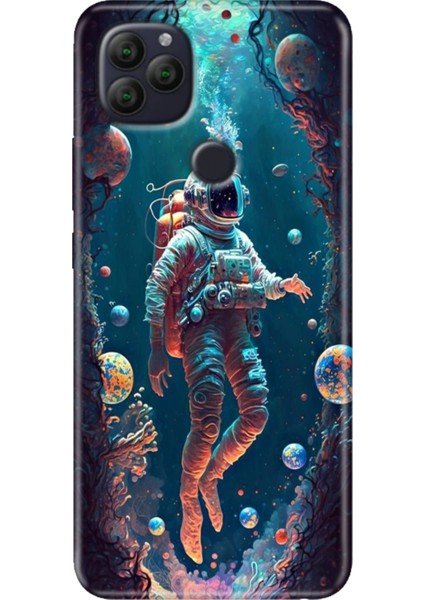 General Mobile Gm 22 - 22S Kılıf Desenli Rubber Silikon Astronot