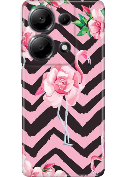 Xiaomi Redmi Note 13 Pro 4g Kılıf Renkli Tasarım Esnek Silikon Flamingo