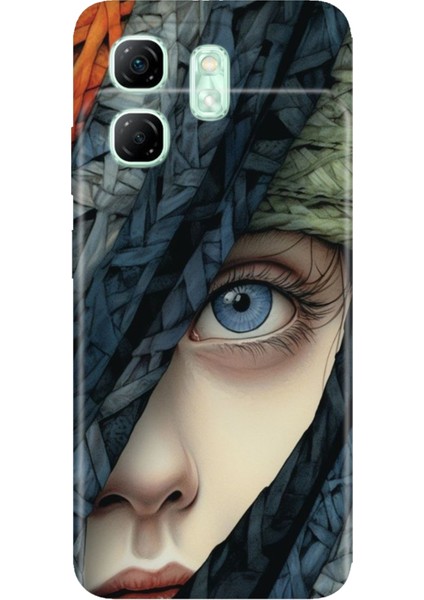 Infinix Hot 50I - Smart 9 Kılıf Desenli Kapak Renkli Tpu Uv Siluet