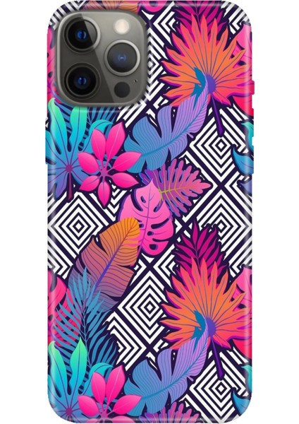 iPhone 12 Pro Max Kılıf Tasarım Baskılı Silikon Botanik