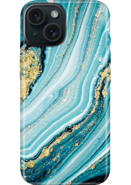 iPhone 13 - 14 Kılıf Desenli Kapak Renkli Tpu Uv Simli Taş