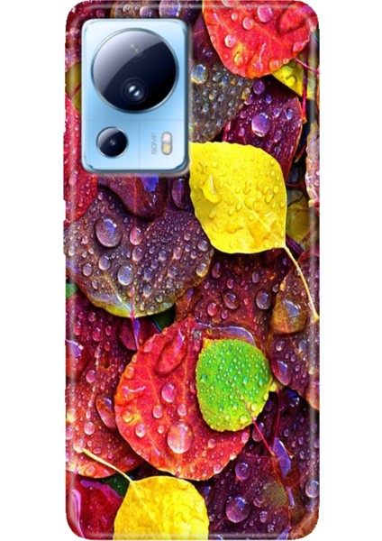 Xiaomi Mi 13 Lite Kılıf Desenli Mi 13 Lite Design Silikon Sonbahar