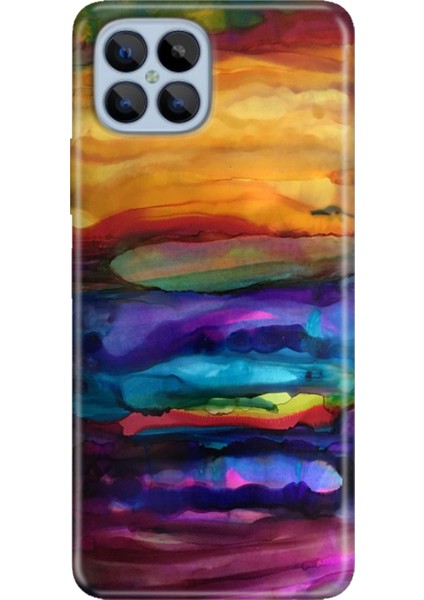 Omix X600 Kılıf Renkli Esnek Silikon Sulu Boya