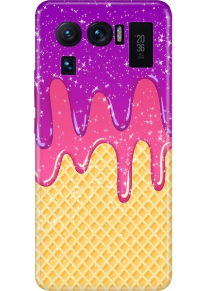 Xiaomi Mi 11 Ultra Kılıf Desenli Outlet Silikon Krema