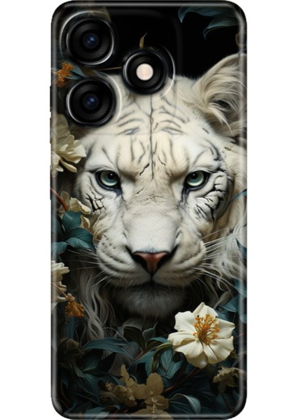 Tecno Spark 10 4g - 10C Kılıf Renkli Özel Çizim Esnek Silikon Aslan