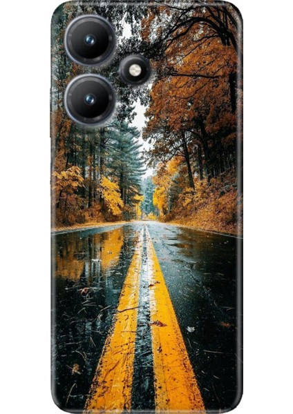 Infinix Hot 30 Kılıf Baskılı Esnek Silikon Kapak Korku Yolu