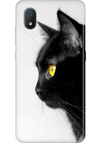 Tcl L7 Kılıf Desenli Silikon Renkli Phone Case Kedi Bakışı
