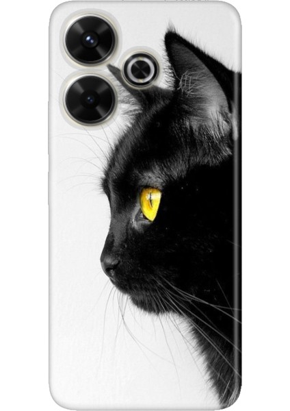 Xiaomi Redmi 13 4g Kılıf Renkli Tpu Baskı Ermer Silikon Kedi Bakışı