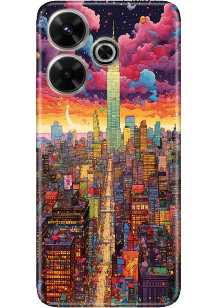Xiaomi Redmi 13 4g Kılıf Renkli Tpu Baskı Ermer Silikon Retro Newyork