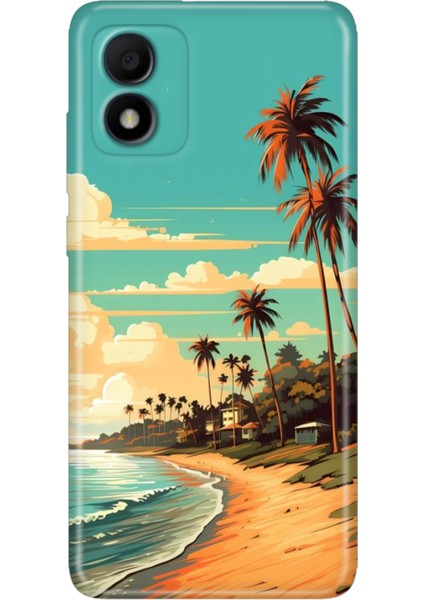 Tcl 303 Kılıf Silikon Renkli Phone Case Malibu