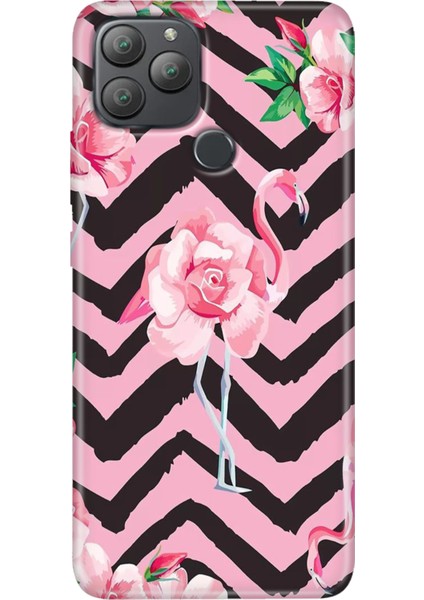 General Mobile Gm 22 Plus Kılıf Desenli Esnek Silikon Uv Flamingo