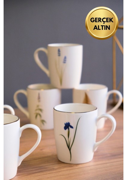 Porselen Natura Karma Kulplu Mug Kupa 9cm 220ML 6 Lı indirimleri