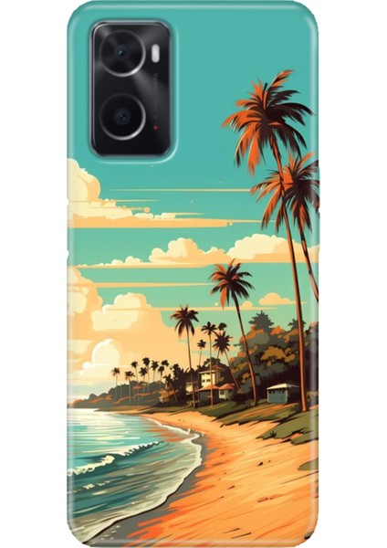 Oppo A76 Kılıf Silikon Tasarım Stok Malibu