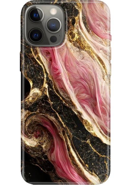 iPhone 12 Pro Max Kılıf Tasarım Baskılı Silikon Seattle Mermer