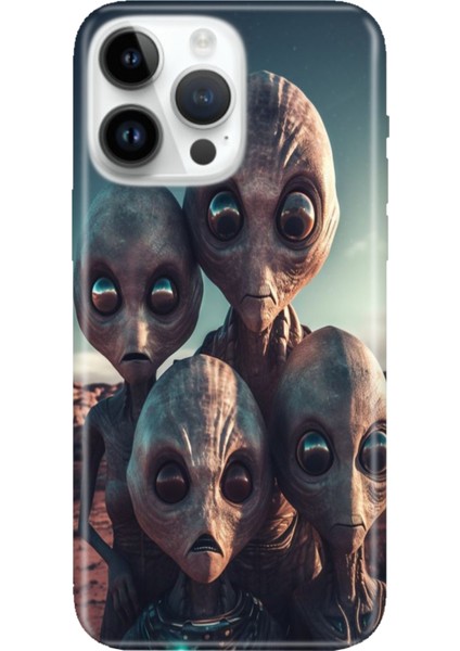 iPhone 16 Pro Max Kılıf Silikon Desenli Baskılı Cover Ufo