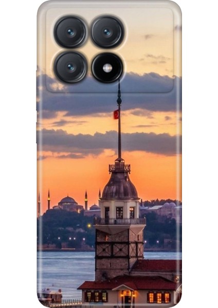 Xiaomi Poco X6 Pro Kılıf Renkli Esnek Silikon Kız Kulesi