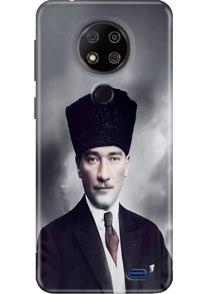 Reeder P13 Blue Max 2020 Kılıf Desenli Kapak Silikon Cover Atatürk