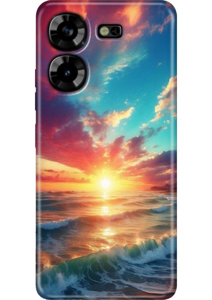 Tecno Pova 5 Kılıf Renkli Esnek Silikon Okyanus