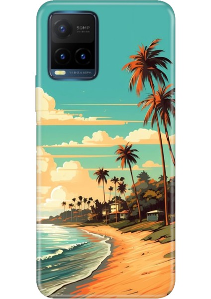 Vivo Y21S Uyumlu Kapak Kılıf Desenli Kapak Renkli Tpu Uv Malibu