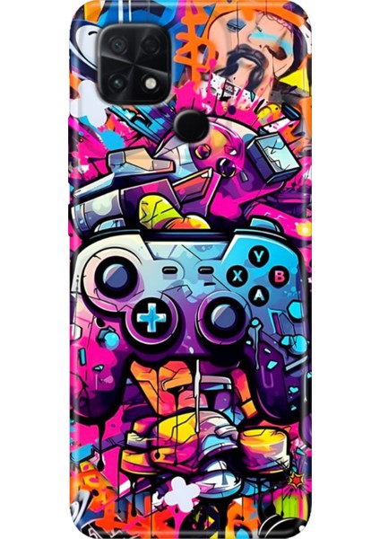 Poco C40 Kılıf Renkli Temalı Silikon Gamer