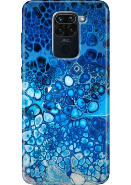 Xiaomi Redmi Note 9 6.53" Kılıf Desenli Tasarım Silikon Derin Mavi