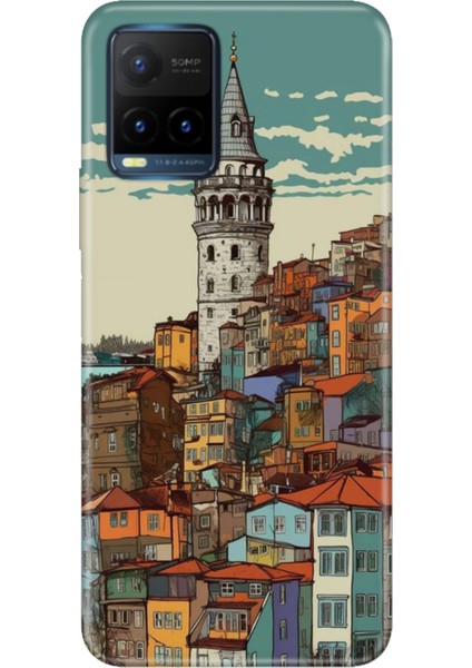 Vivo Y21S Uyumlu Kapak Kılıf Desenli Kapak Renkli Tpu Uv Galata