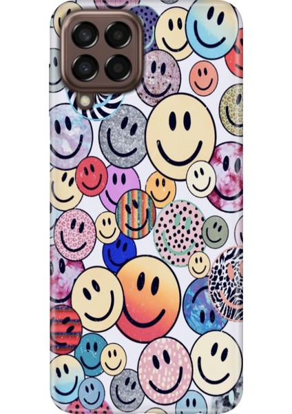 Samsung Galaxy M33 Kılıf Baskılı Esnek Silikon Kapak Emojix